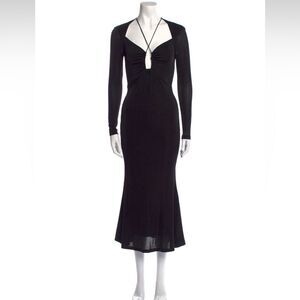 Jason Wu Backless Plunge Midi Dress